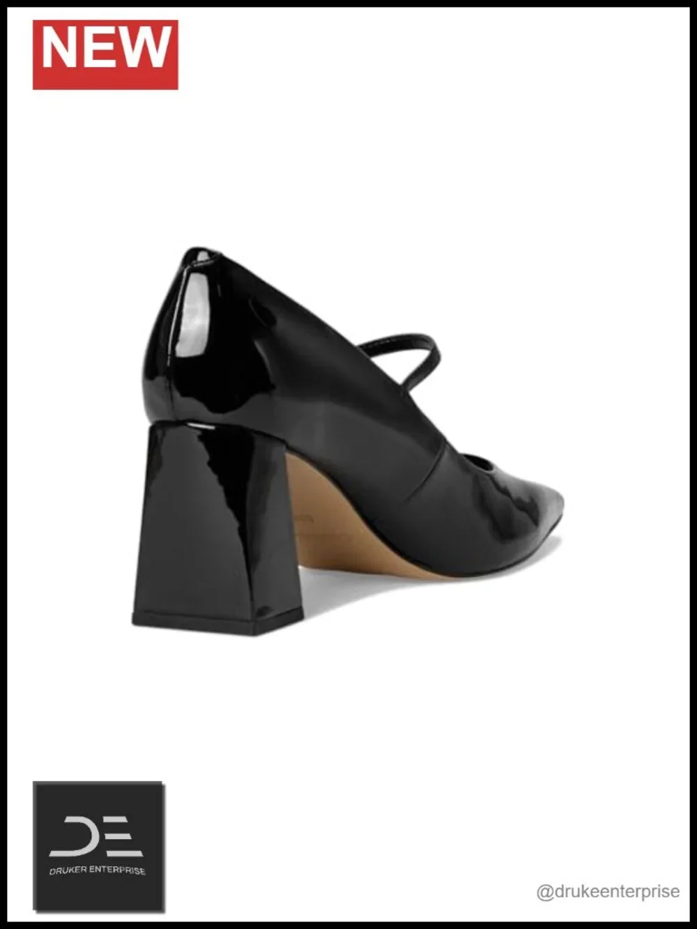 Pointy Toe Mary Jane Block Heel Pumps Dress Shoes